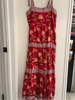 madison mathews embroidered dress NWT Madison Mathews XS Dress Navy 100% Cotton Embroidered Sleeveless